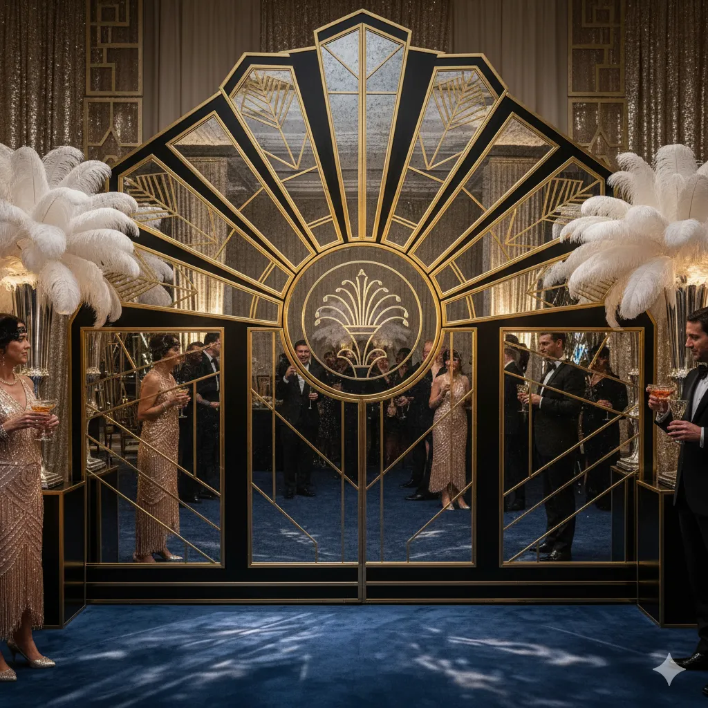Art Deco Mirror Backdrop for events